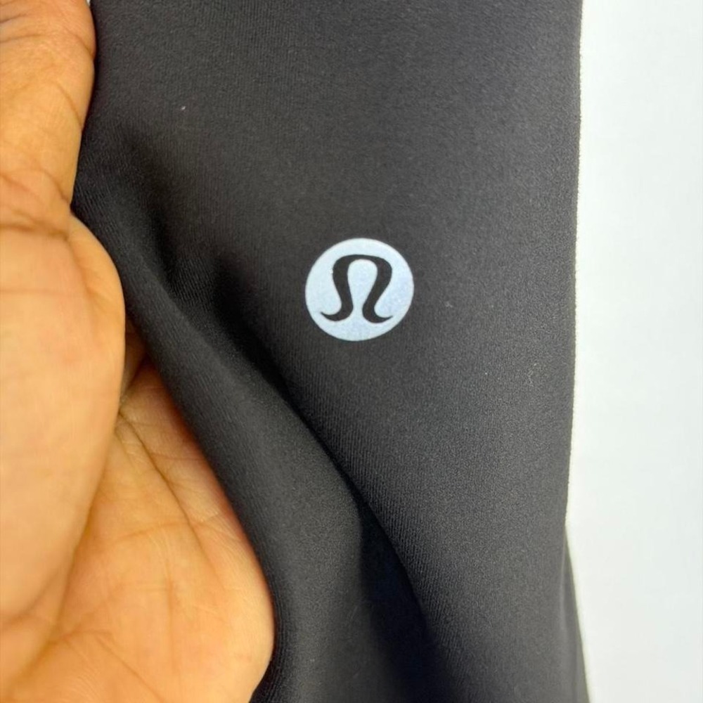 lululemon athletica Black Leggings with White Logo